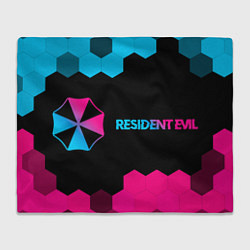 Плед флисовый Resident Evil Neon Gradient, цвет: 3D-велсофт