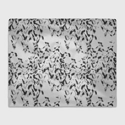 Плед флисовый Пятнистый абстрактный узор в светло-серых тонах, цвет: 3D-велсофт
