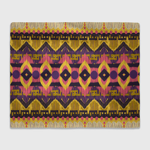 Плед Африканский узор орнамент из шерсти Africa Wool Pa / 3D-Велсофт – фото 1