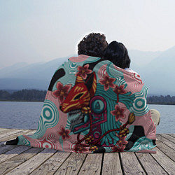 Плед флисовый Кицунэ-маска, цвет: 3D-велсофт — фото 2