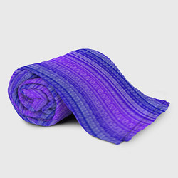 Плед флисовый Узор в стиле бохо на фиолетовом фоне, цвет: 3D-велсофт — фото 2