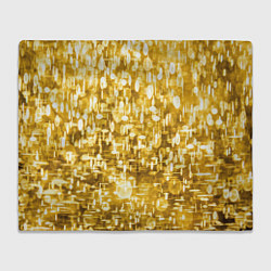 Плед флисовый Абстрактное множество золотых огней - Яркожёлтый, цвет: 3D-велсофт
