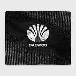 Плед флисовый Daewoo с потертостями на темном фоне, цвет: 3D-велсофт