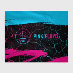 Плед флисовый Pink Floyd - Neon Gradient, цвет: 3D-велсофт