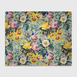 Плед флисовый Солнечные Цветы, цвет: 3D-велсофт