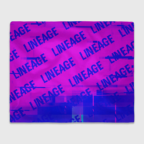 Плед Lineage glitch text effect: паттерн / 3D-Велсофт – фото 1