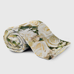 Плед флисовый Белые Розы, беззащитны шипы, цвет: 3D-велсофт — фото 2