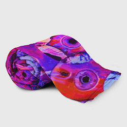 Плед флисовый Диски CD - паттерн, цвет: 3D-велсофт — фото 2