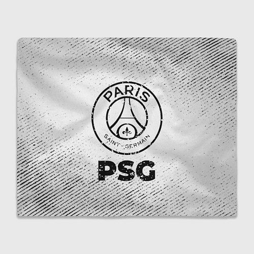 Плед PSG с потертостями на светлом фоне / 3D-Велсофт – фото 1