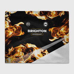 Плед флисовый Brighton legendary sport fire, цвет: 3D-велсофт