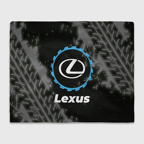 Плед Lexus в стиле Top Gear со следами шин на фоне / 3D-Велсофт – фото 1