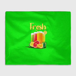 Плед флисовый Фруктовые соки Fresh, цвет: 3D-велсофт