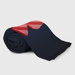 Плед флисовый Roblox red - Роблокс полосатый логотип, цвет: 3D-велсофт — фото 2