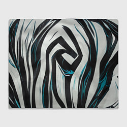 Плед флисовый Цифровой окрас зебры, цвет: 3D-велсофт