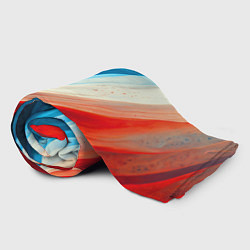 Плед флисовый Неоновые яркие волны, цвет: 3D-велсофт — фото 2