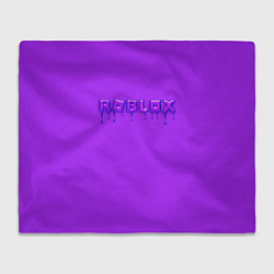 Плед флисовый Roblox неоновый с подтеками, цвет: 3D-велсофт