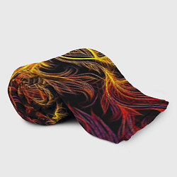 Плед флисовый Фрактальные перья, цвет: 3D-велсофт — фото 2