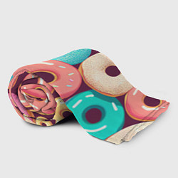 Плед флисовый Пончики и только пончики, цвет: 3D-велсофт — фото 2