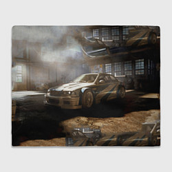 Плед флисовый Nfs most wanted bmw, цвет: 3D-велсофт