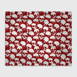 Плед флисовый Череп и кровь, цвет: 3D-велсофт