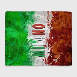 Плед флисовый Флаг Италии - кляксы, цвет: 3D-велсофт