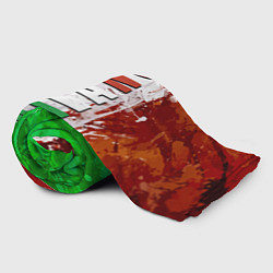 Плед флисовый Флаг Италии - кляксы, цвет: 3D-велсофт — фото 2