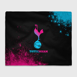 Плед флисовый Tottenham - neon gradient, цвет: 3D-велсофт