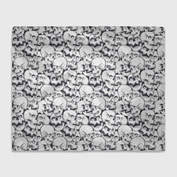 Плед флисовый Череп с глазными белками, цвет: 3D-велсофт