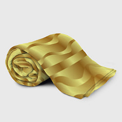 Плед флисовый Золото абстрактная графика, цвет: 3D-велсофт — фото 2