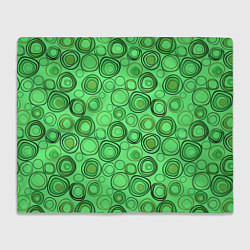 Плед флисовый Ярко-зеленый неоновый абстрактный узор, цвет: 3D-велсофт
