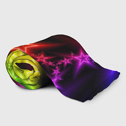 Плед флисовый Звёзды с неоновым свечением, цвет: 3D-велсофт — фото 2