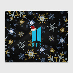 Плед флисовый BTS new year, цвет: 3D-велсофт