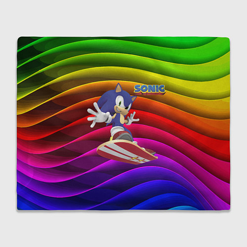 Плед Sonic - hedgehog - skateboarding - bands / 3D-Велсофт – фото 1