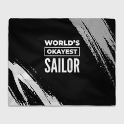 Плед флисовый Worlds okayest sailor - dark, цвет: 3D-велсофт