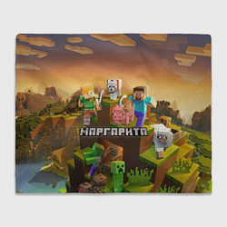 Плед флисовый Маргарита Minecraft, цвет: 3D-велсофт