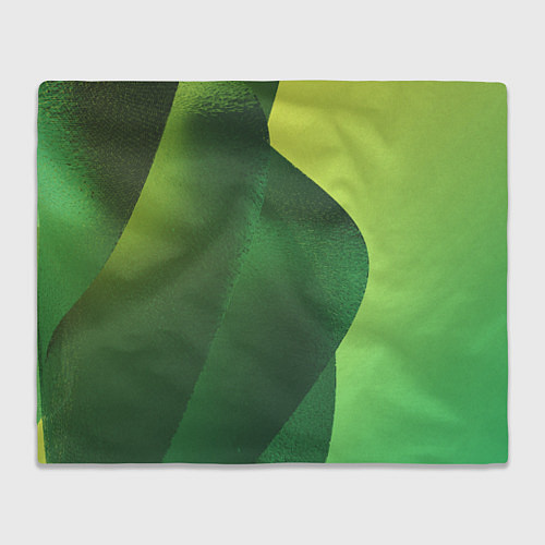 Плед Зелёные абстрактные волны / 3D-Велсофт – фото 1