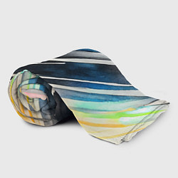 Плед флисовый Акварельные полосы, цвет: 3D-велсофт — фото 2