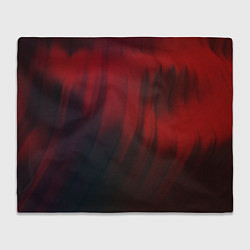 Плед флисовый Красные абстрактные волны во тьме, цвет: 3D-велсофт