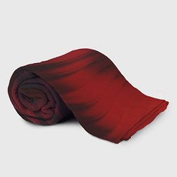Плед флисовый Красные абстрактные волны во тьме, цвет: 3D-велсофт — фото 2