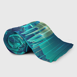 Плед флисовый В sci-fi будущее на скейте, цвет: 3D-велсофт — фото 2