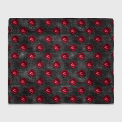 Плед флисовый Красные бутоны цветов, цвет: 3D-велсофт