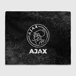 Плед флисовый Ajax с потертостями на темном фоне, цвет: 3D-велсофт