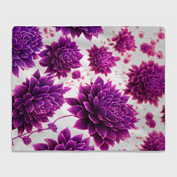 Плед флисовый Яркие цветочные бутоны, цвет: 3D-велсофт