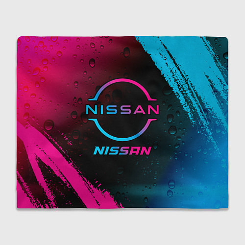 Плед Nissan - neon gradient / 3D-Велсофт – фото 1