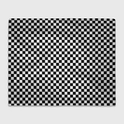 Плед флисовый Шахматное пано, цвет: 3D-велсофт