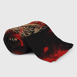 Плед флисовый Slipknot red black, цвет: 3D-велсофт — фото 2