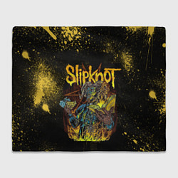Плед флисовый Slipknot Yellow Monster, цвет: 3D-велсофт