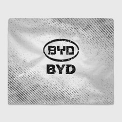 Плед флисовый BYD с потертостями на светлом фоне, цвет: 3D-велсофт