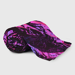 Плед флисовый Мятая фольга в неоне, цвет: 3D-велсофт — фото 2