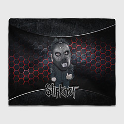 Плед флисовый Slipknot dark black, цвет: 3D-велсофт